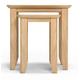 Celina Parquet Style Light Oak Nest of Tables, Set of 2