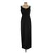 Carmen Marc Valvo Casual Dress - Formal Scoop Neck Sleeveless: Black Solid Dresses - Women's Size 6