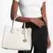 Michael Kors Bags | Michael Kors Large Leather Mercer Tote Bag | Color: Cream/White | Size: Os