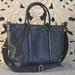 Coach Bags | Coach Leather Large Diamond Foulard Navy Gray Work Bag Shoulder Bag Like New! | Color: Blue/Gray | Size: Os