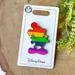 Disney Jewelry | 2019 Disney Parks Mickey Mouse Silhouette Gay Pride Rainbow Pin Disneyland New | Color: Purple/Red | Size: Os