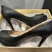 Michael Kors Shoes | Michael Kors Black Snakeskin Peep-Toe Pumps - Size 8.5 | Color: Black | Size: 8.5