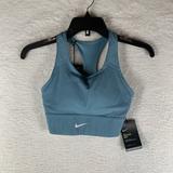 Nike Intimates & Sleepwear | Nike Sports Bra Two In One Women's Xs Teal Comfort Pad System Pullover 7390 | Color: Blue | Size: Xs