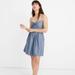 Madewell Dresses | Madewell Spaghetti Strap Tie Front Cutout Chambray Mini Cami Dress Size 9 | Color: Blue | Size: 0