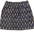 J. Crew Skirts | J Crew Elastic Waist Linen Skirt -4 Navy /Cream Design , Linen Cotton , | Color: Blue/Cream | Size: 4