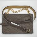 Michael Kors Bags | Michael Kors Mk Signature Fanny Pack Belt Bag | Color: Brown/Gold | Size: Os