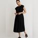 Madewell Dresses | Nwt Madewell Poplin Button Front Midi Dress In Black S | Color: Black | Size: S