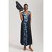 Anthropologie Dresses | Anthropologie Maeve V-Neck Maxi Dress Size 4. $180 B13 | Color: Black/Blue | Size: 4