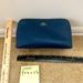 Coach Accessories | Coach Cosmetic Blue Leather Clutch Navy 9" | Color: Blue/Gold | Size: Os