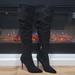 Jessica Simpson Shoes | Jessica Simpson Louxie Over The Knee Black Wide Calf Boot Size 8.5 | Color: Black | Size: 8.5