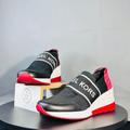 Michael Kors Shoes | Michael Kors Women's Felix Trainer Small Tech Sneakers Black 9 | Color: Black/Red | Size: 9