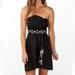 Lilly Pulitzer Dresses | Lilly Pulitzer Crystal Beaded Pleated Strapless Dress | Color: Black/White | Size: 6