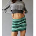 Urban Outfitters Skirts | Nwt Urban Outfitters Peachy Low Rise Mini Skirt | Color: Blue/Green | Size: M