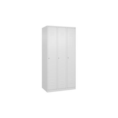C+P Spind Classic PLUS, 3 Abteile, HxBxT 185x90x50cm, Zylinderschloss, Verkehrsweiß von PROREGAL Image