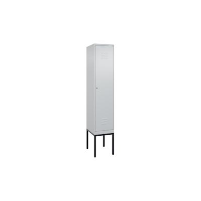 C+P Spind Classic PLUS, Gestell, 1 Abteil, HxBxT 212x40x50cm, Zylinderschloss, Hellgrau/Hellgrau von PROREGAL Image