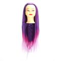 Cosmetology Mannequin Head Makeup Mannequin Doll Head Long Hair Mannequin Head with Gradient Hair for Stylist Training