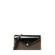 Michael Kors Small Logo Envelope Crossbody Bag, Black Patent / Brown