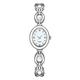 ADSBIAOYE Elegant Pearl Women's Dress Watch Fashion Oval dial Watch Gift Women's Watch Waterproof Watch, Silver, Fashion