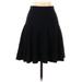 Grace Elements Casual A-Line Skirt Knee Length: Black Solid Bottoms - Women's Size X-Small