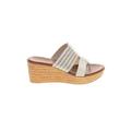 Italian Shoemakers Footwear Wedges: Slip On Platform Casual Tan Shoes - Women's Size 6 - Open Toe