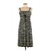 DressBarn Casual Dress - A-Line Square Sleeveless: Green Dresses - Women's Size 8