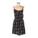 Old Navy Casual Dress - Slip dress: Black Snake Print Dresses - Women's Size Medium Petite