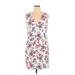 Karl Lagerfeld Paris Casual Dress: White Floral Motif Dresses - Women's Size 14