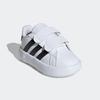Klettschuh ADIDAS SPORTSWEAR "GRAND COURT 2.0 KIDS", Gr. 26, schwarz-weiß (cloud weiß, core schwarz, cloud weiß), Synthetik, sportlich, Schuhe, Design auf den Spuren des adidas Superstar, für Kinder