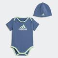 Trainingsanzug ADIDAS SPORTSWEAR "I GIFT SET" Gr. 68, blau (preloved ink, green spark) Kinder Sportanzüge Trainingsanzüge