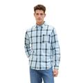 Flanellhemd TOM TAILOR Gr. XL, N-Gr, blau (hellblau kariert) Herren Hemden Langarm