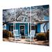 Design Art Turquoise Farmhouse Front Porch Tales III - Farm Metal Wall Decor Set Metal in White | 28 H x 36 W x 1 D in | Wayfair MT71054-3P