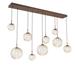 Hammerton Studio Gaia 9 - Light LED Cluster Pendant Glass in White/Yellow/Brown | 13.9 H x 70.6 W x 16.3 D in | Wayfair PLB0092-09-BB-A-C01-L3