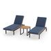 NewAge Products Outdoor Furniture Monterey 81" Teak Reclining Chaise Lounge Chair w/ Cushions & Side Table Wood/Metal in Gray | Wayfair 91305