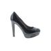 G by GUESS Heels: Slip-on Platform Cocktail Black Solid Shoes - Women's Size 6 1/2 - Round Toe