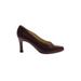Charles Jourdan Heels: Pumps Stilleto Classic Burgundy Print Shoes - Women's Size 8 - Almond Toe