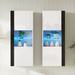 Orren Ellis Annikki 2 Piece Cube Shelf w/ Lights Wood/Glass/Metal in White | 47 H x 19.7 W x 11.2 D in | Wayfair 9068150A5E854F99A70C8628F4A87138