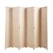 Bay Isle Home™ Zajac 106.5" W x 71.06" H 6 - Panel Solid Wood Folding Room Divider Wood in Brown/White | 71.06 H x 106.5 W x 0.71 D in | Wayfair