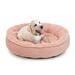 Archie & Oscar™ Lisette Washable Short Plush Donut Pet Bed Cat Dog Bed Pet Cushion Pad Polyester/Cotton in Pink | 9 H x 30 W x 30 D in | Wayfair