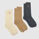 New Balance multi patch logo crew socks 3 pack