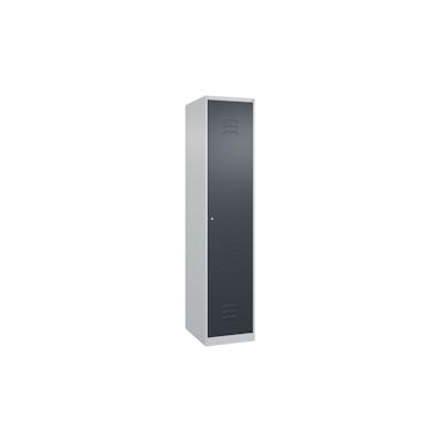 C+P Spind Classic PLUS, 1 Abteil, HxBxT 185x40x50cm, Zylinderschloss, Hellgrau/Anthrazit von PROREGAL Image