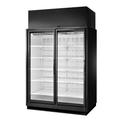True TRM2M-BLK-WHT-1BLKLL-YY-4 65 1/2" 2 Section Supermarket Display Refrigerator, (2) Left Hinge Doors, Black, 208-240v | True Refrigeration