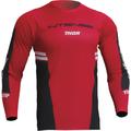 Thor Intense Assist 2023 Maglia bicicletta manica lunga, nero-bianco-rosso, dimensione M