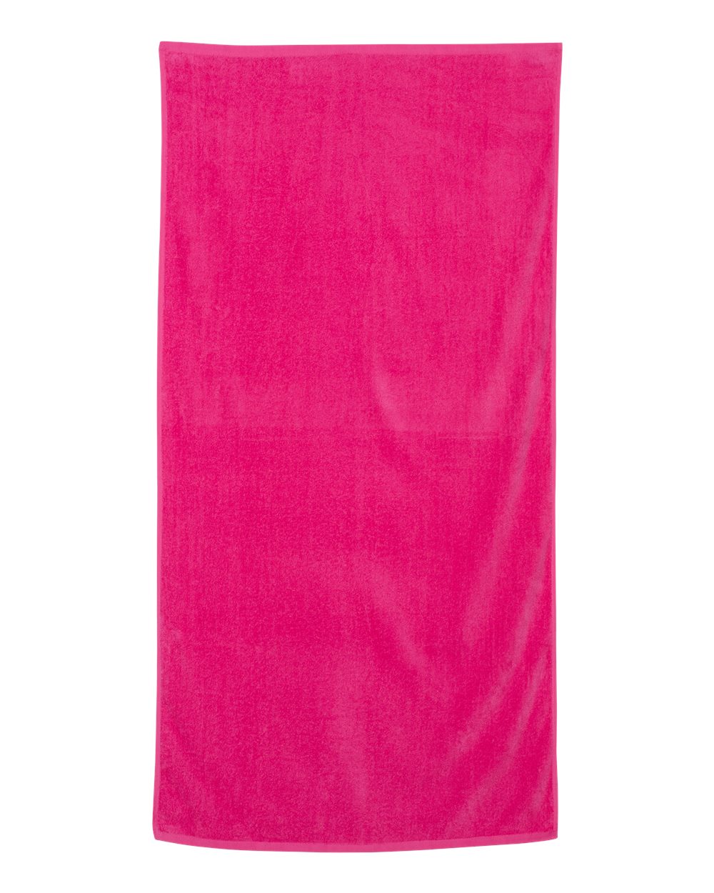 Q-Tees QV3060 Velour Beach Towel in Hot Pink | Cotton
