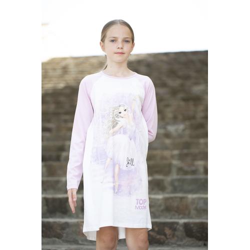 Nachthemd TOPMODEL Gr. 164, N-Gr, rosa (pink lavender) Kinder Kleider Langarm