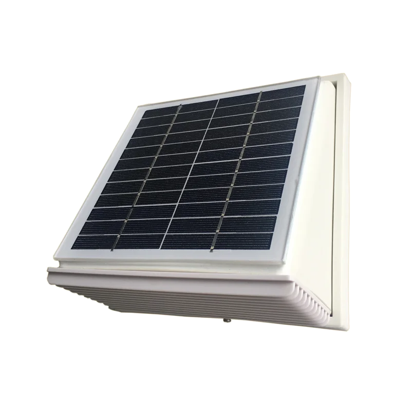 68CFM Kunststoff-Solar-Wandventilator, 2,5 W, Ventilator, Abluftkanal, Durchmesser 120 mm, für Schuppen, Gewächshaus Image