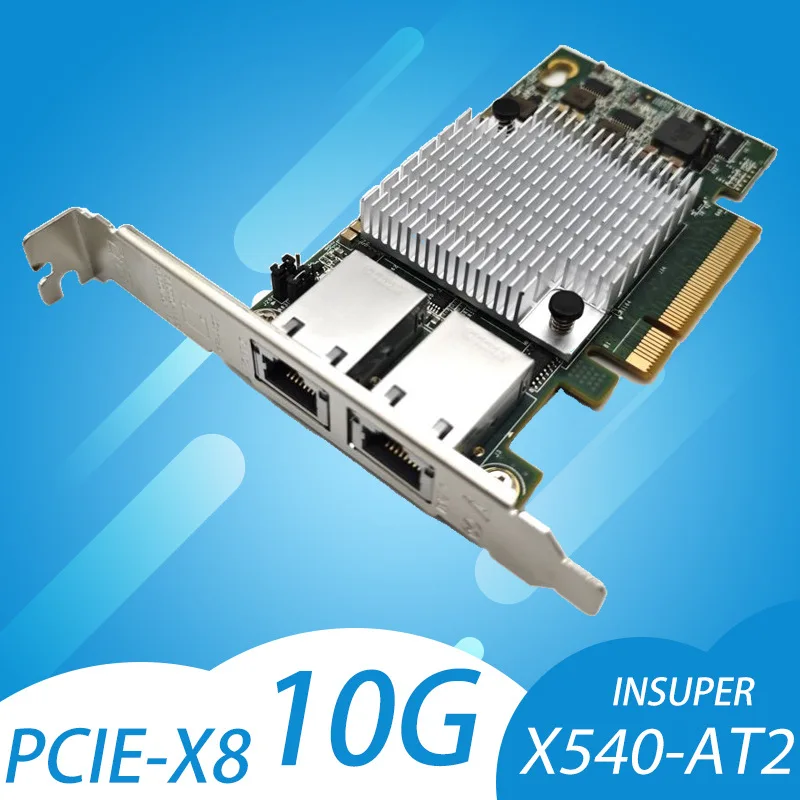 10G Double Port Ethernet Card X540-T2 PCIE-X8 X16 Network Extend Adapter Unterstützung für Synology NAS und andere Image