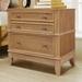 Hazel 3-Drawer Solid Wood Nightstand, Vintage Bedside Table Side Table with 3 Drawers for Bedroom Living Room