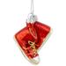 2.25" Red and Silver Sneakers Glass Christmas Hanging Ornament