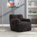 Foam Bean Bag Chair Soft Tufted With Teddy Fabric