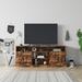 Spacious Modern Wood TV Stand with Open Shelves and Cabinets - Elegant Living Room Entertainment Center, Easy Assembly